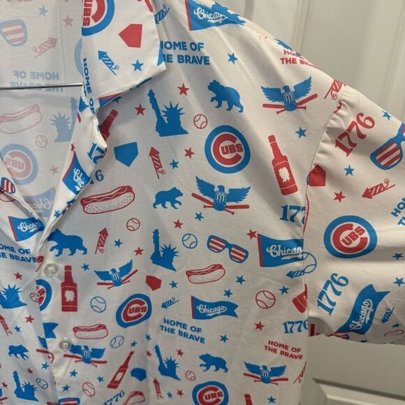 2024 Chicago Cubs 4th of July Hawaiian Shirt XXL SGA - Picture 5 of 8
